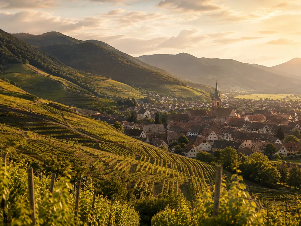 Guebwiller et son vignoble sur la Route des Vins d’Alsace